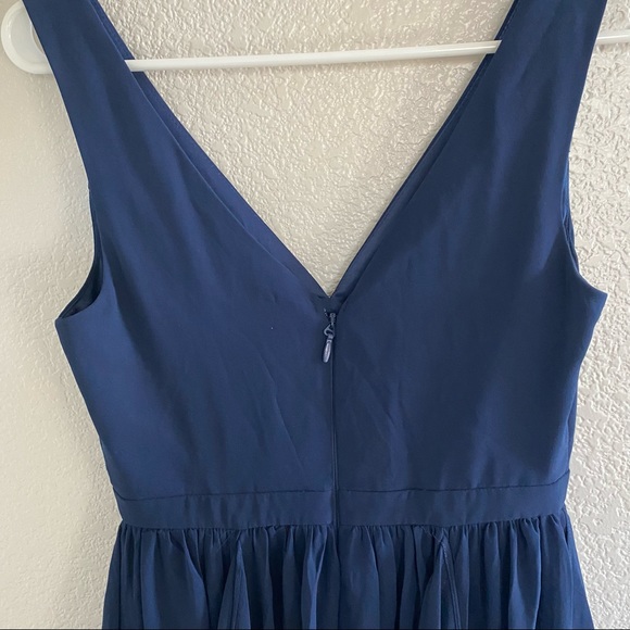 Lulus Beaming with Love Navy Blue Sleeveless Ruffled Maxi Dress Size S - Picture 2 of 8